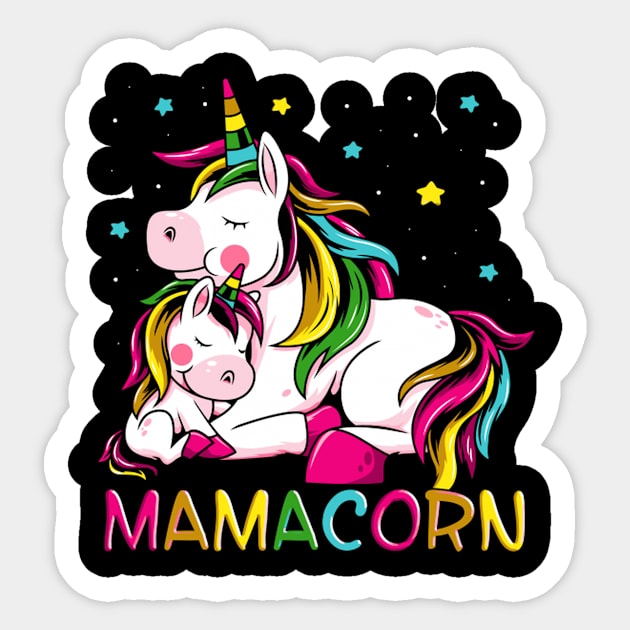 Mamacorn Mothers Day Unicorn Mom Mommycorn Sticker by HypeRamen